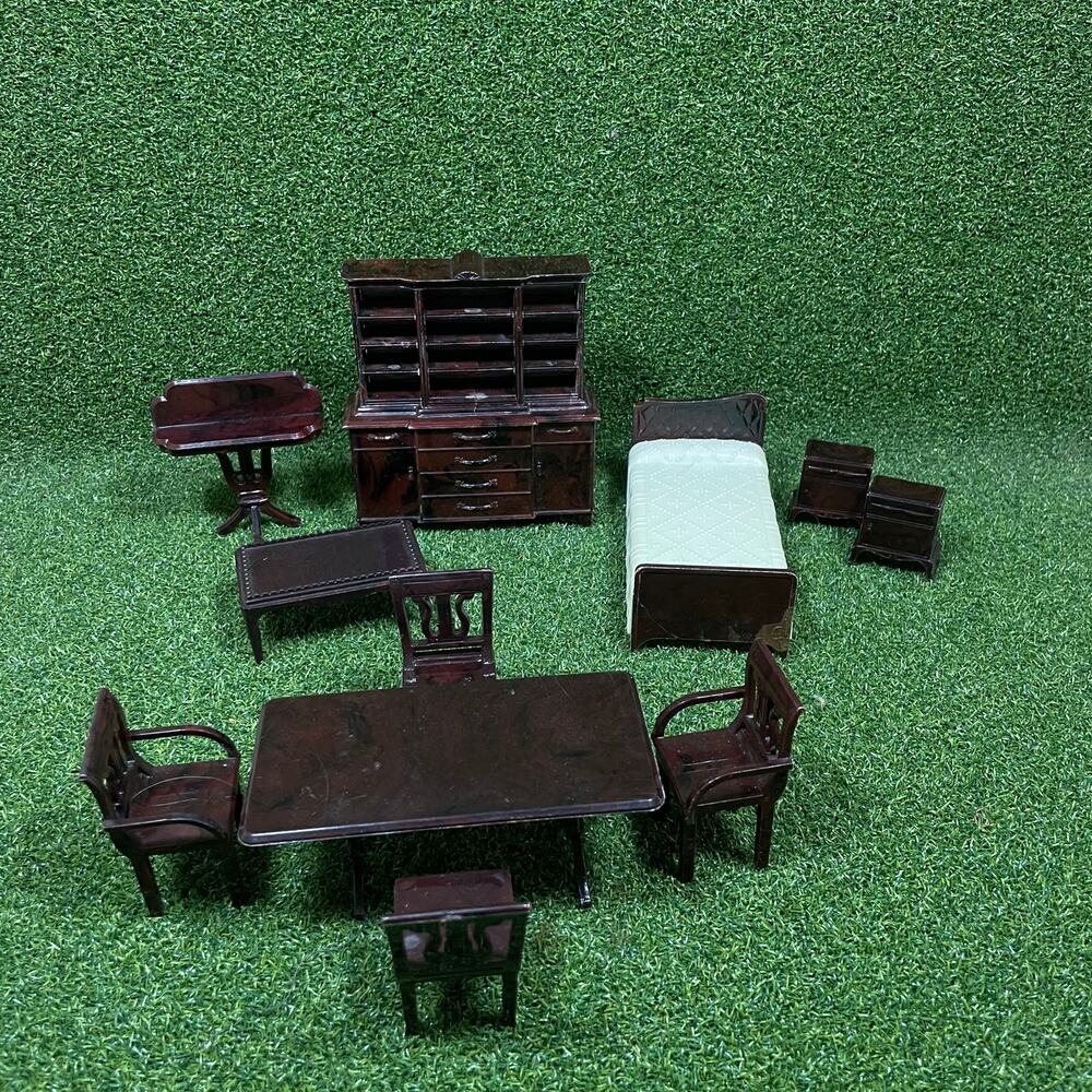 Vintage Plasco Toy Miniature Cabinet Living Room Bedroom Dollhouse Furniture